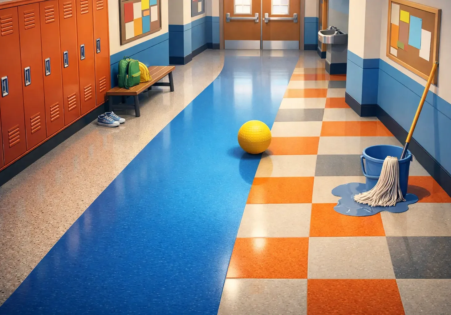 Best School Hallway Flooring That Holds Up