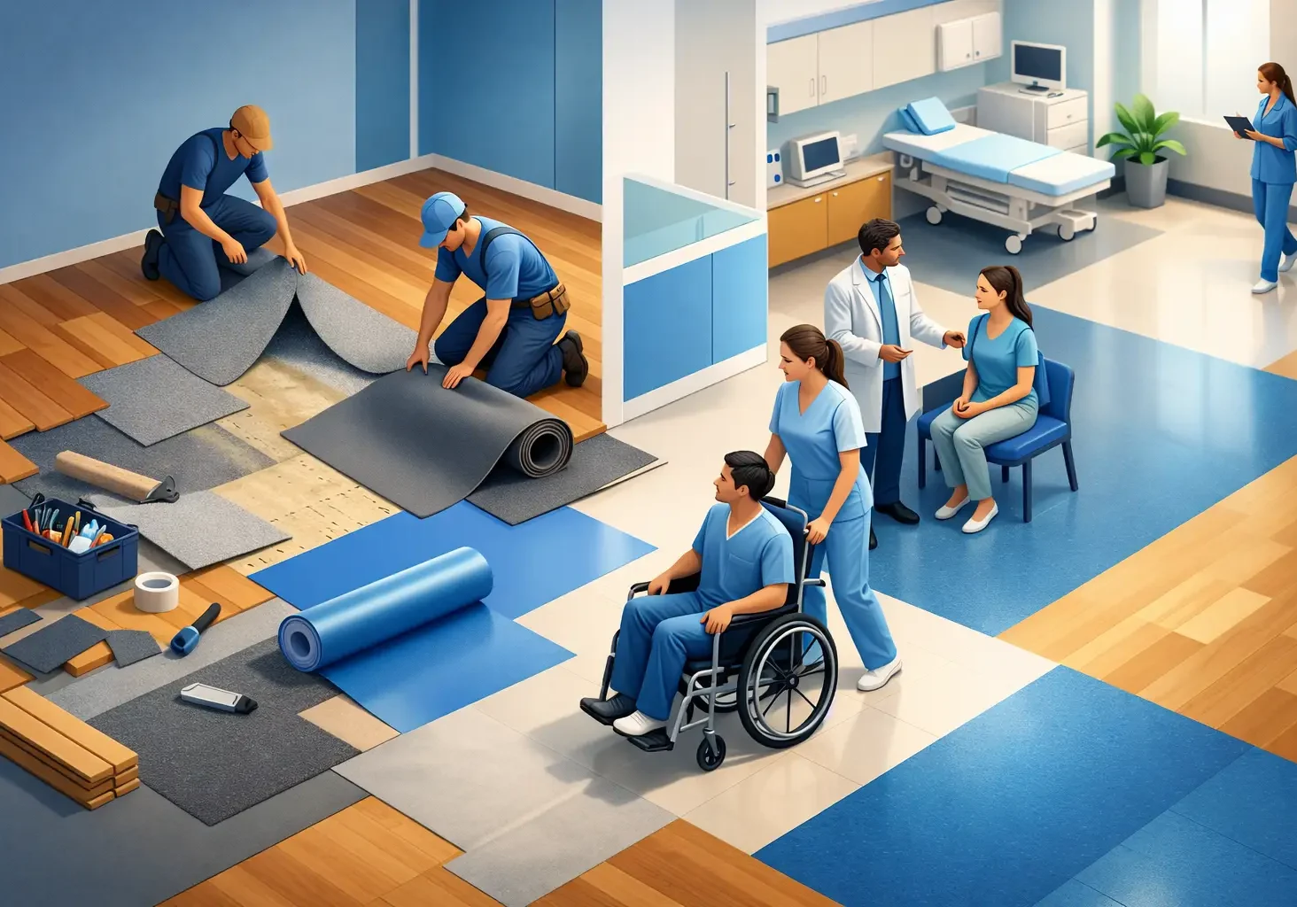 Clinic Flooring Replacement Case Study That Kept Care Moving