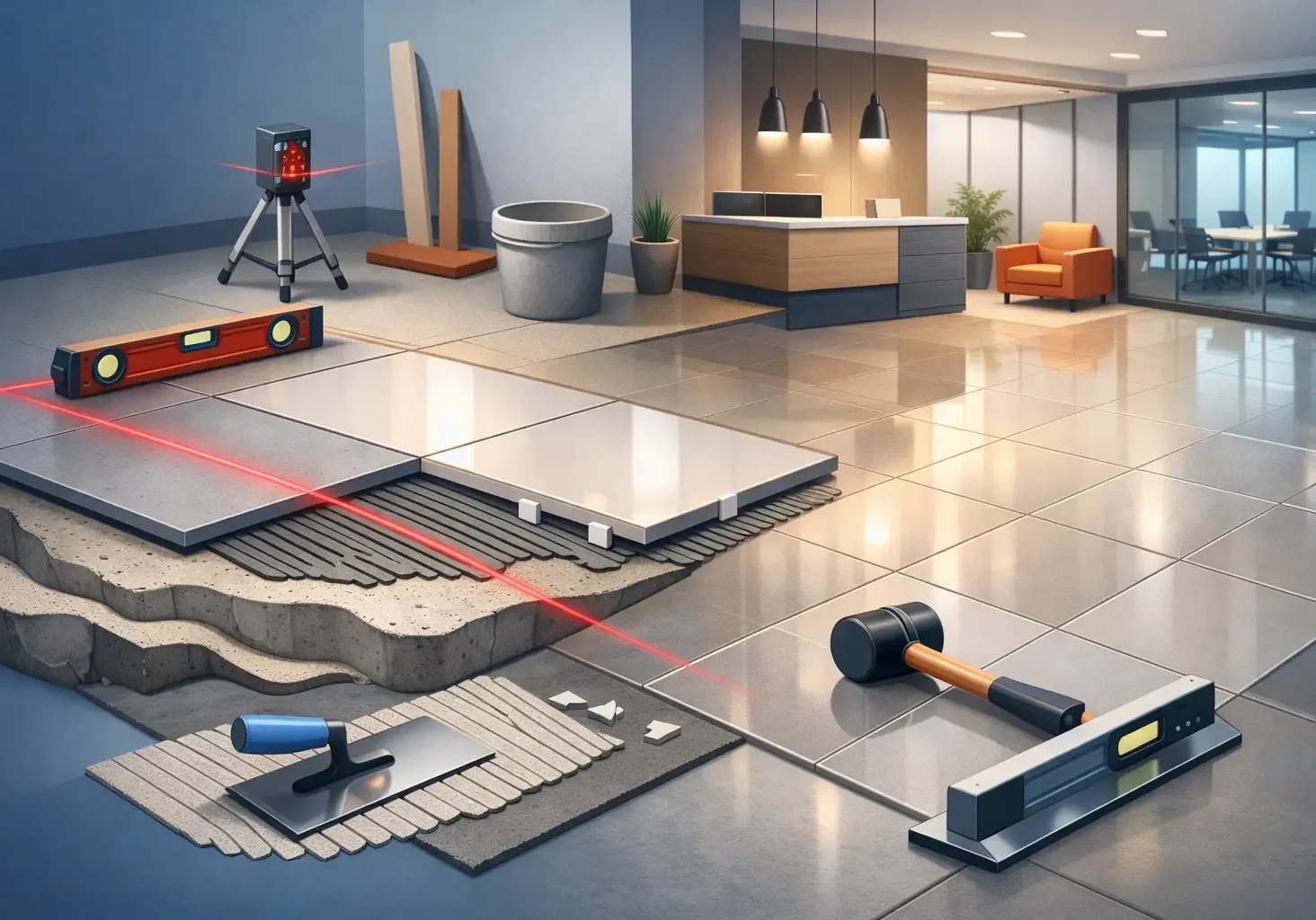 Floor Flatness for Tile in Commercial Spaces