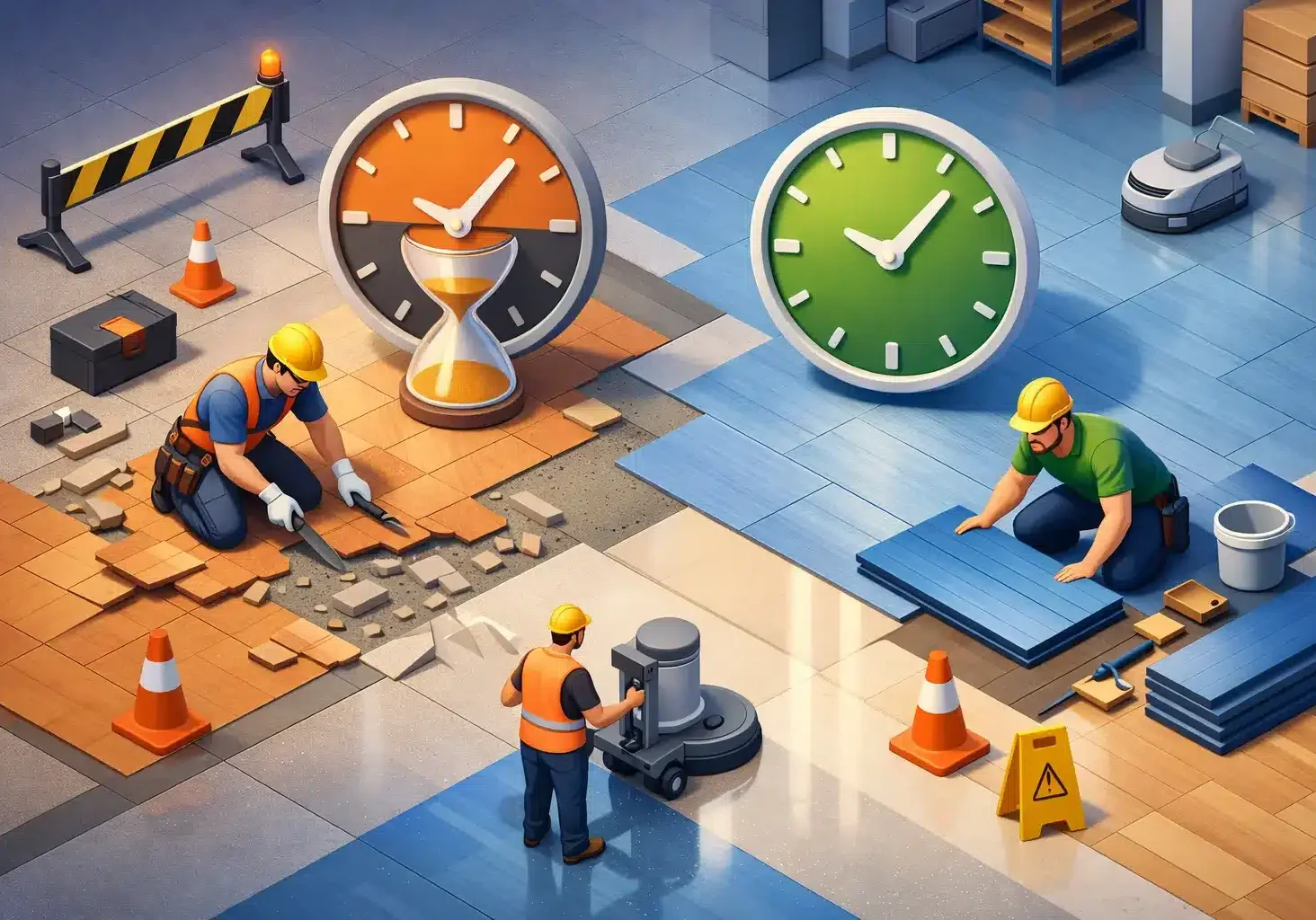 How to Reduce Flooring Downtime