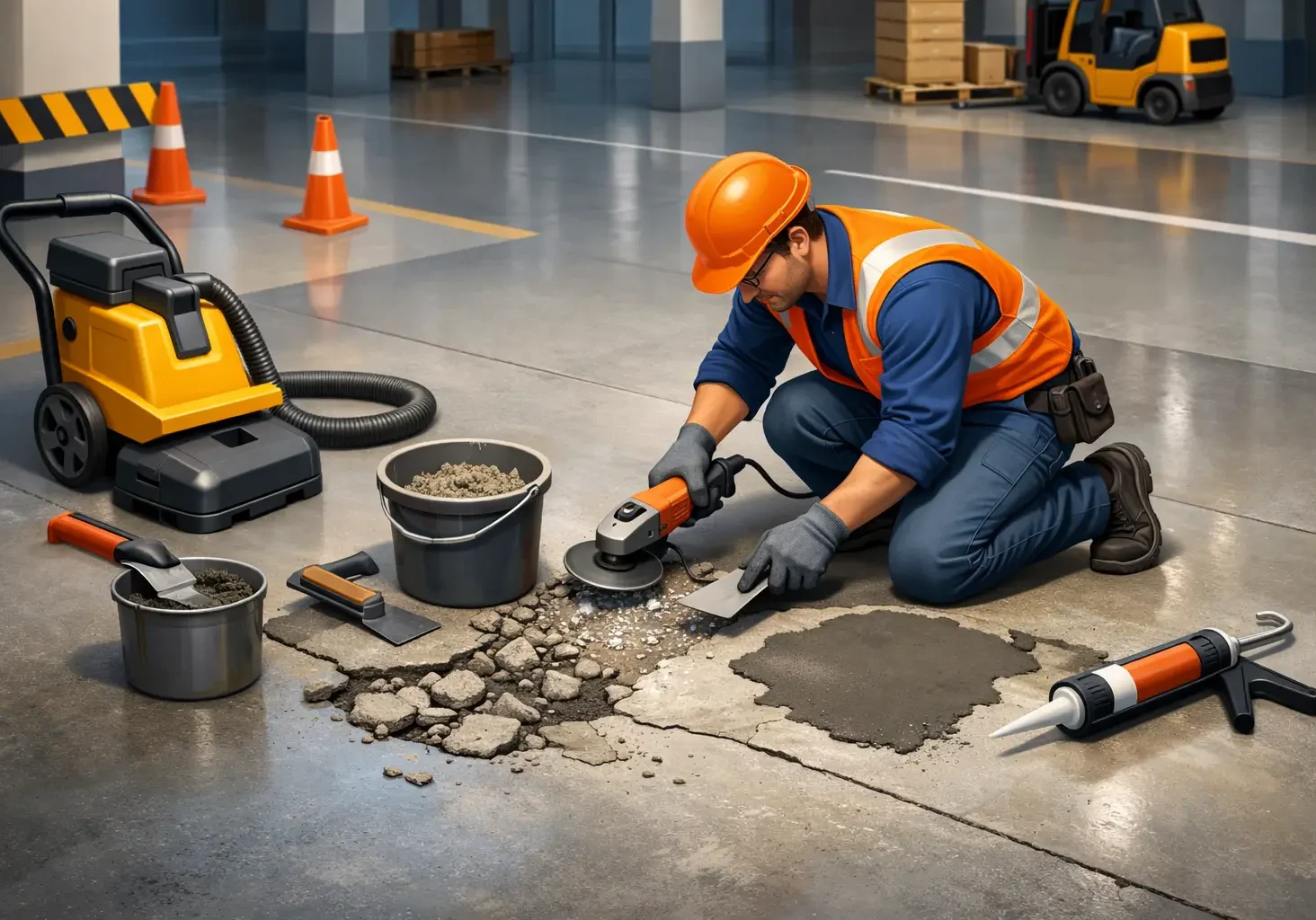 How to Repair Concrete Spalling in Commercial Floors